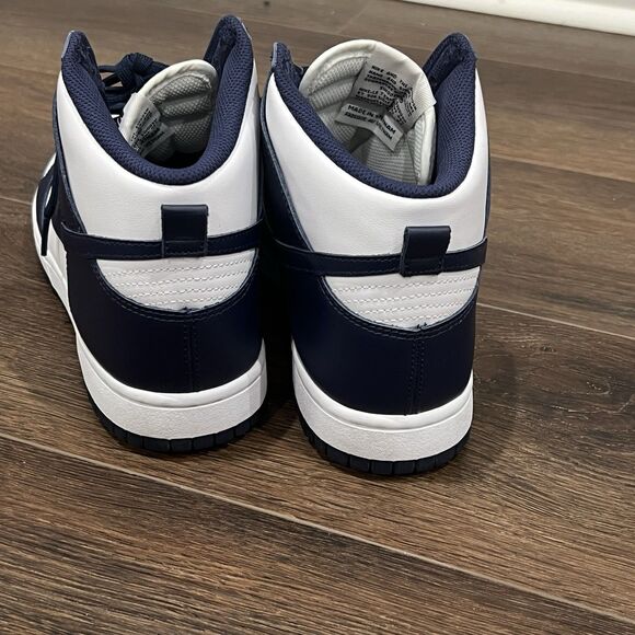 Nike Dunk High Men's Size 9 Midnight Navy Blue/White DD1399-104 - Picture 4 of 11
